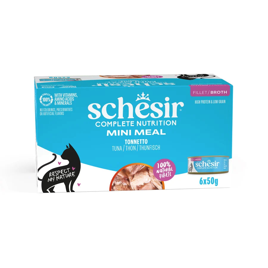 Schesir Complete Nutrition Tuna Fillet in Broth Wet Cat Food 6 x 50g