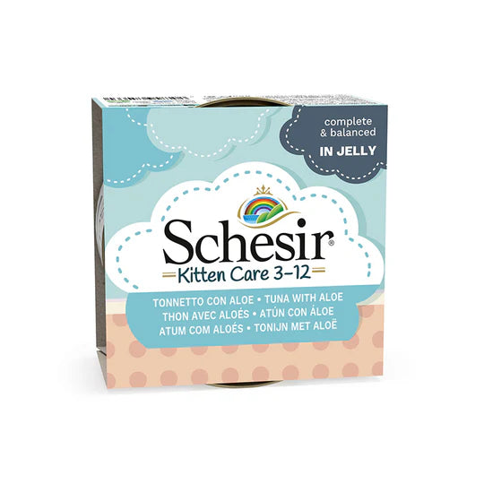 Schesir Kitten Care 3 to 12 months Tuna with Aloe in Jelly Wet Cat Food 85g