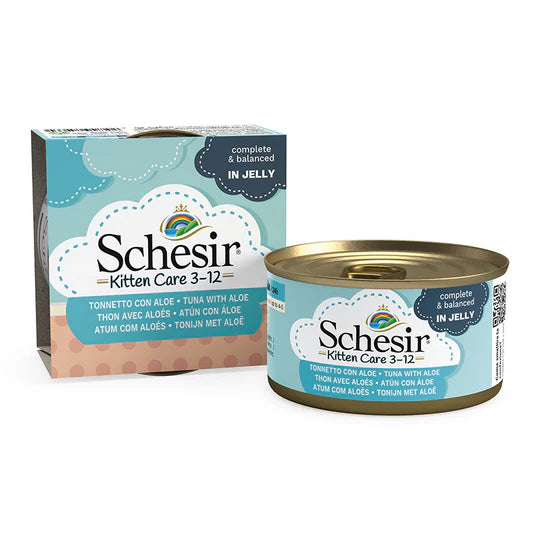 Schesir Kitten Care 3 to 12 months Tuna with Aloe in Jelly Wet Cat Food 85g