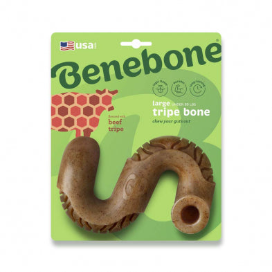 Benebone Tripe Bone Durable Medium Chew Toy for Dogs