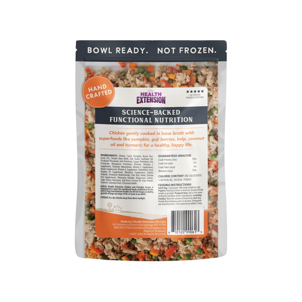Health Extension Gently Cooked in Bone Broth Chicken & Pumpkin Recipe Wet Dog Food 255g