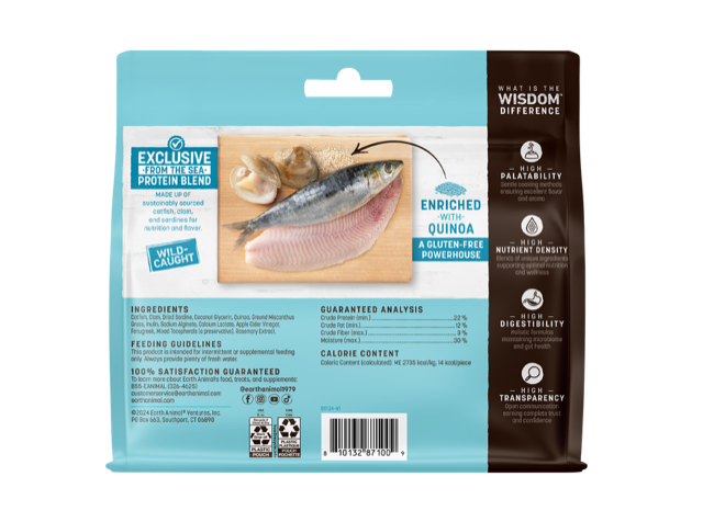 Earth Animal Wisdom Air-dried From the Sea Jerky Dog Treat 113g