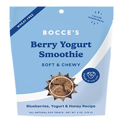 Bocce's Bakery Berry Yogurt Smoothie Soft & Chewy Blueberries, Yogurt & Honey Recipe Dog Treats 170g