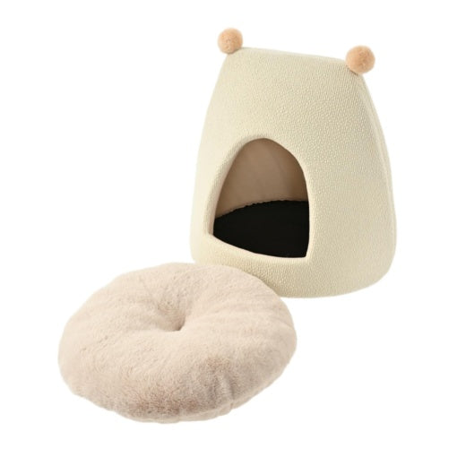 Max and Marlow Dome Gray and White Cat Cave