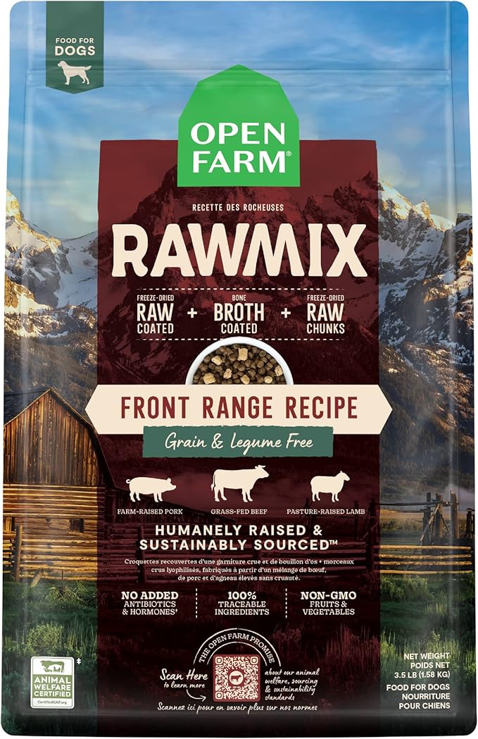 Open Farm Grain-free Rawmix Freeze-dried Raw Front Range Recipe Dry Dog Food 1.58kg