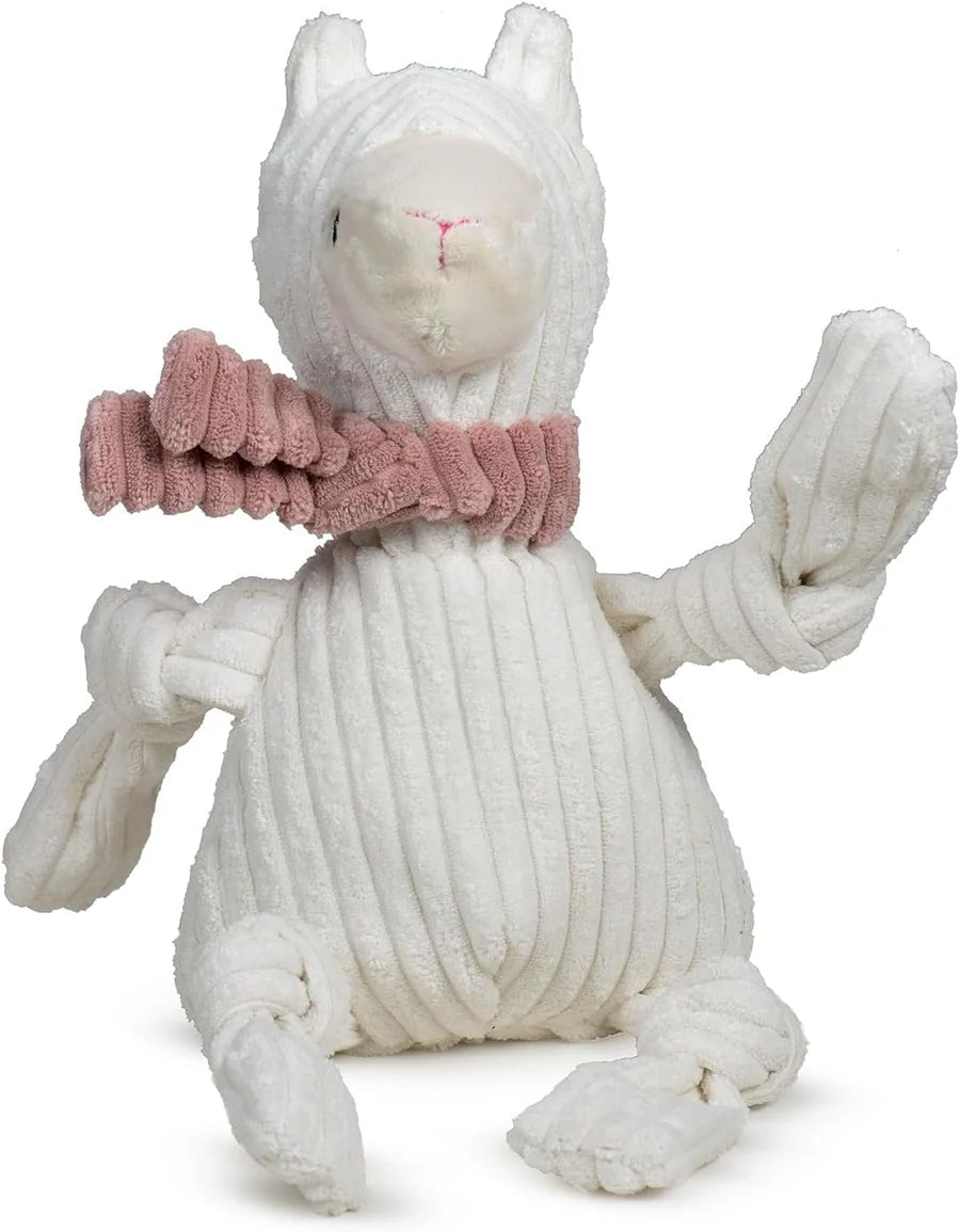 HuggleHounds Knottie Wild Things Llama Dog Toy Small