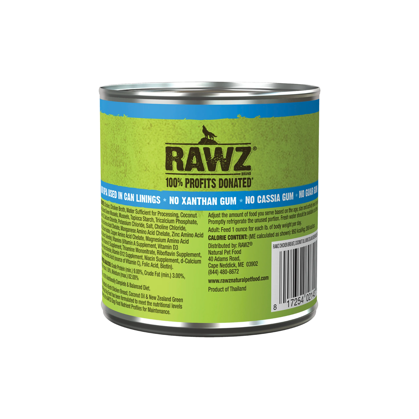 Rawz Shredded in Broth Chicken, Coconut Oil and Mussels Wet Dog Food 283g