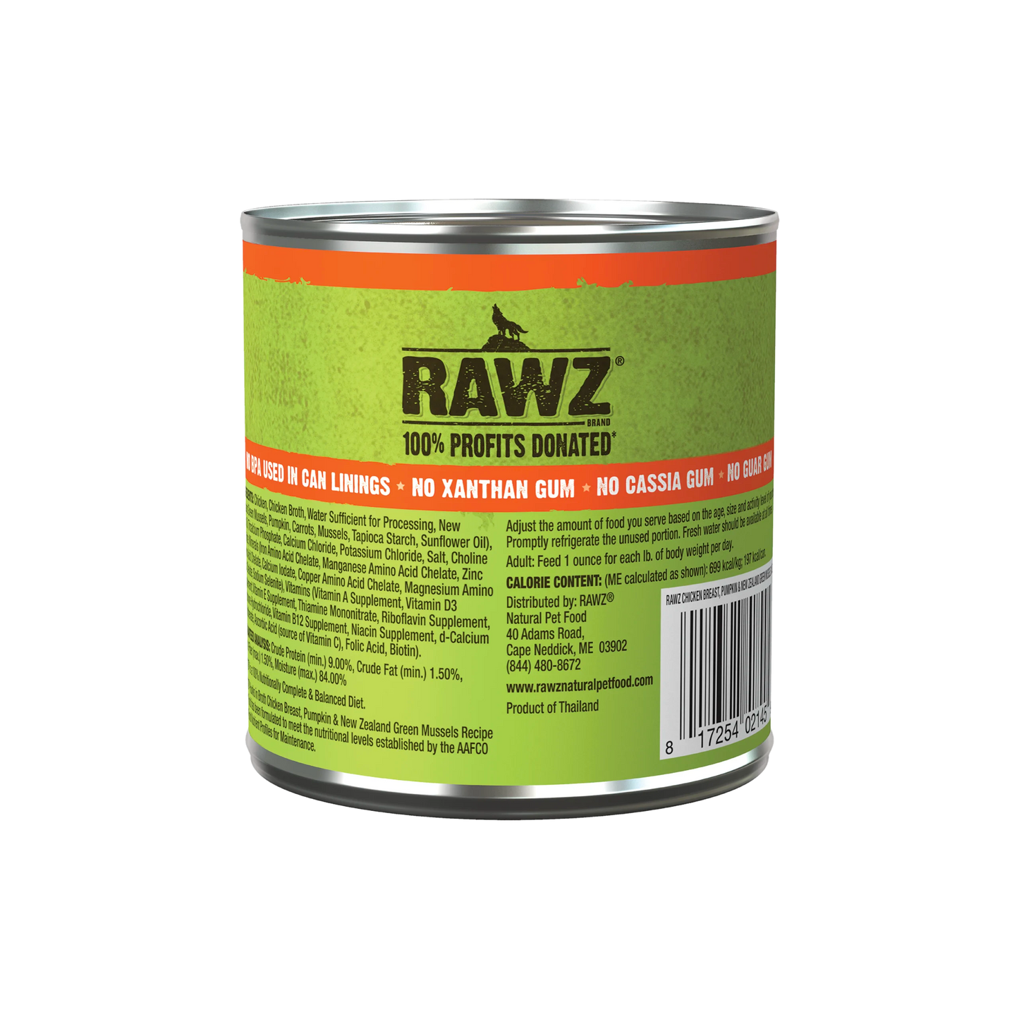 Rawz Hunks in Broth Chicken, Pumpkin and Mussels Wet Dog Food 283g