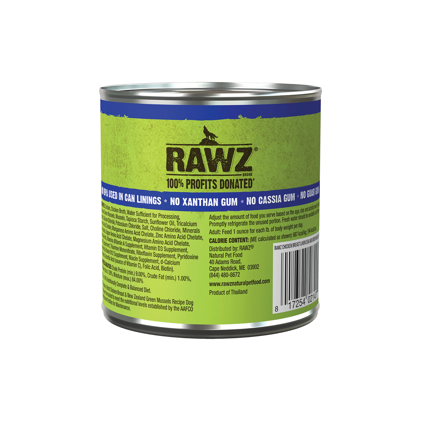 Rawz Hunks in Broth Chicken and Mussels Wet Dog Food 283g