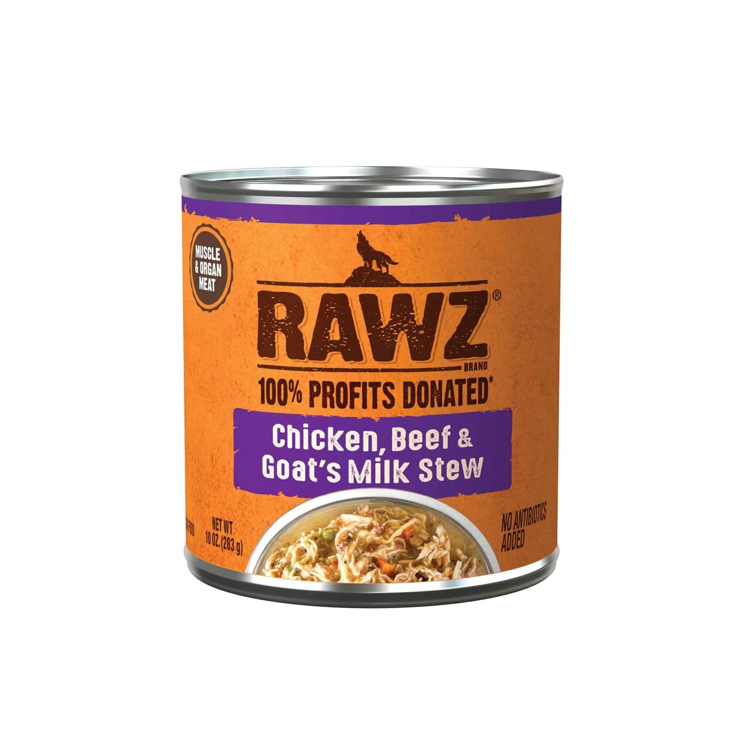 Rawz Chicken, Beef & Goat’s Milk Stew Dog Food 283g