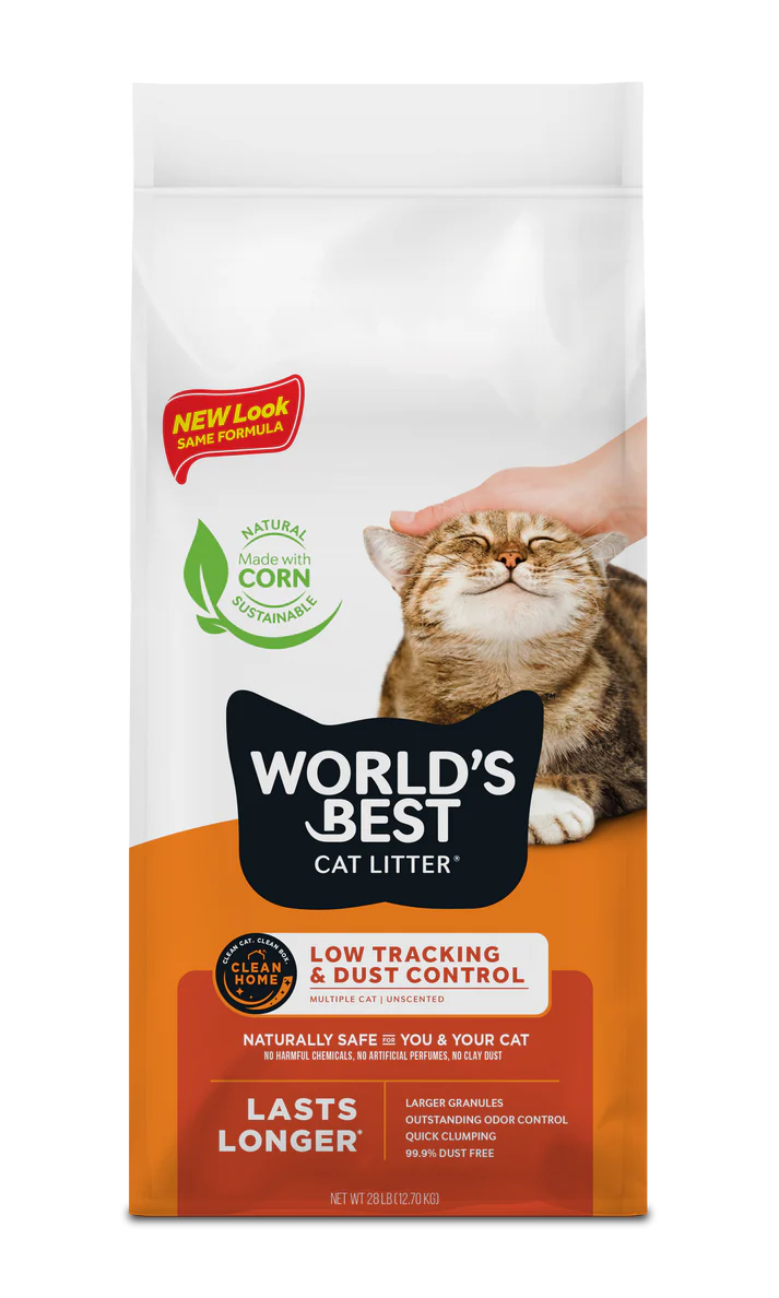 World's Best Cat Litter Cat Litter Low Track Unscented 28 Lb