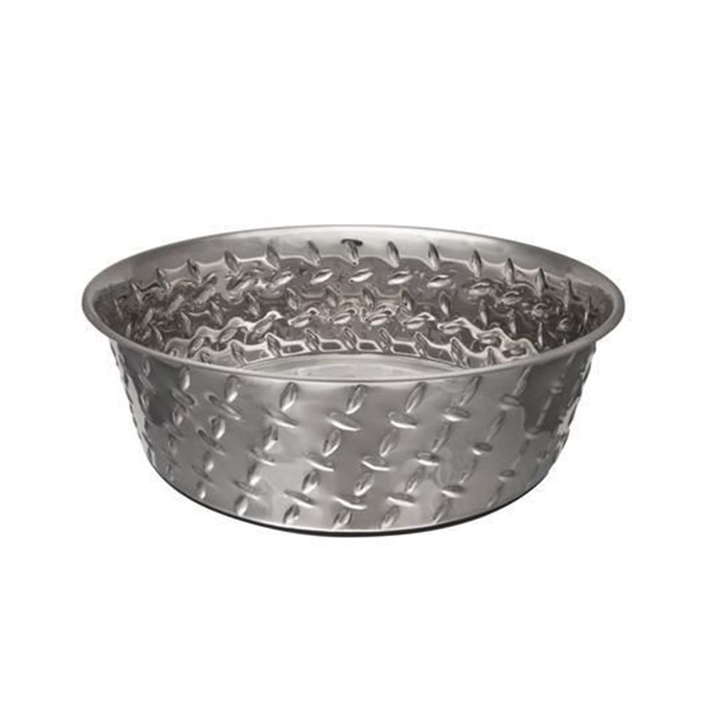 Loving Pets Bowl Diamond Plated 1 Qt