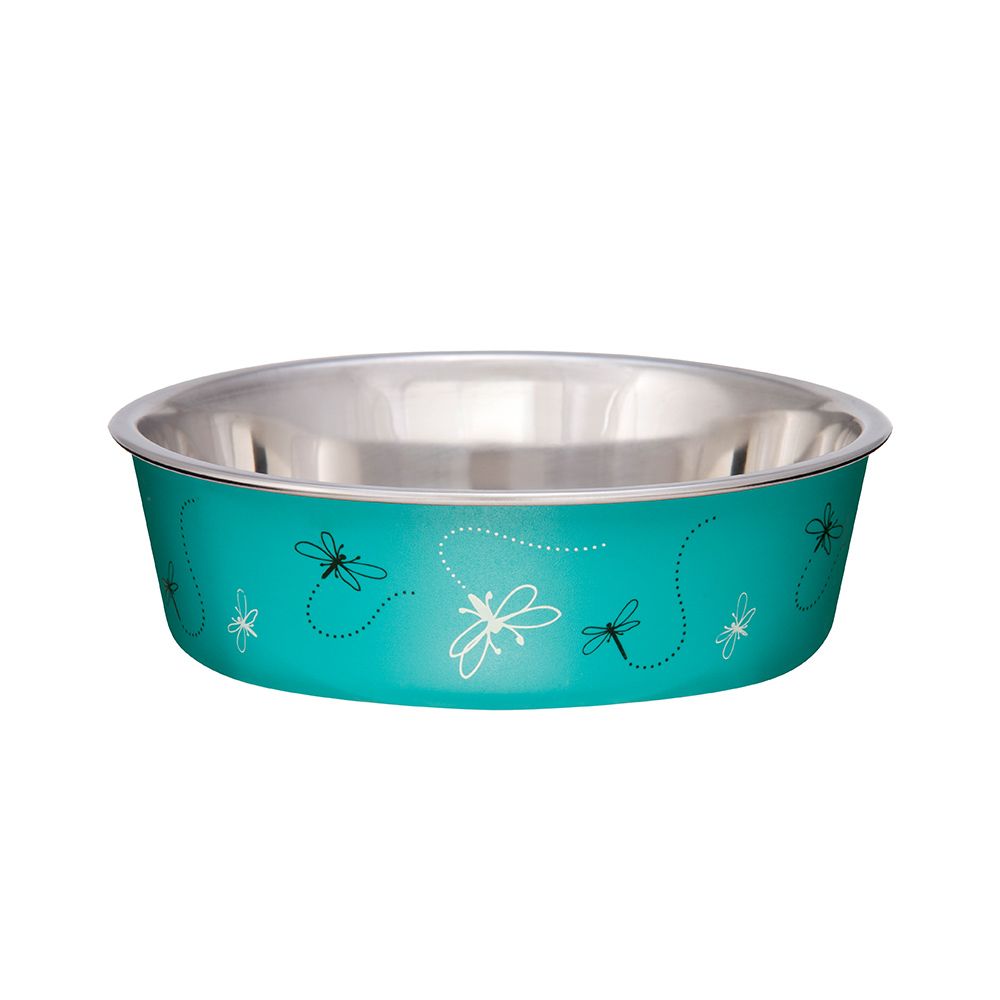Loving Pets Bella Bowl Dragonfly Turquoise Medium