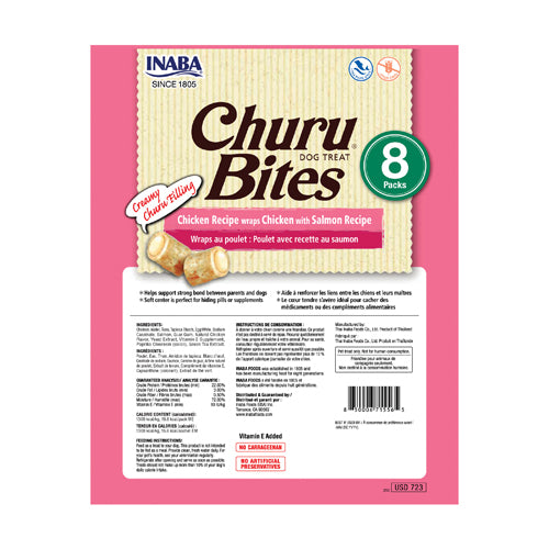 Inaba Churu Bites Chicken and Salmon Dog Treats 8 x 12g