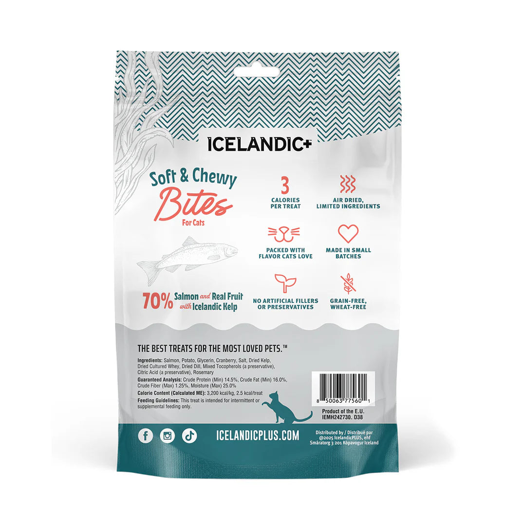 Icelandic+ Soft and Chewy Bites Salmon, Cranberry and Kelp Recipe Cat Treats 51g