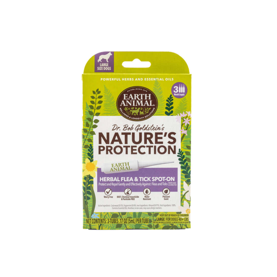 Earth Animal Dog's Nature Protection Herbal Flea & Tick Spot-On Large