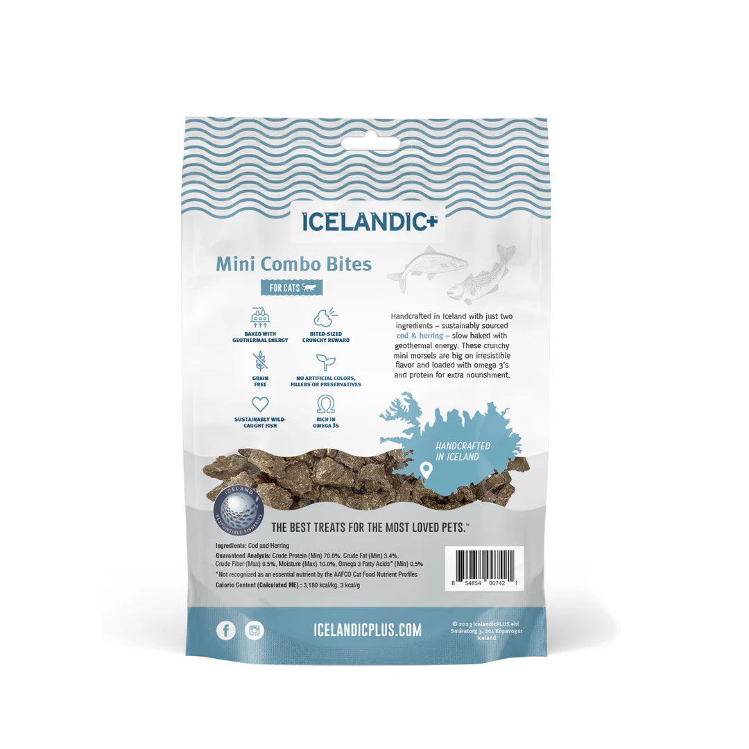 Icelandic+ Cod and Herring Mini Combo Bites Cat Treats 48g