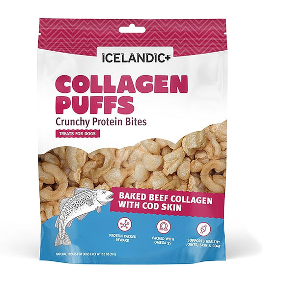 Icelandic+ Dog Treat Collagen Puff Fish 2.5oz