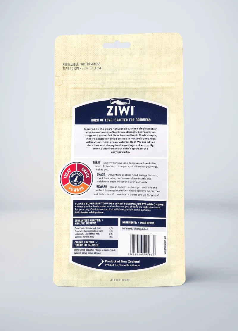 Ziwi Peak Beef Weasand Dog Treat Chews 72g