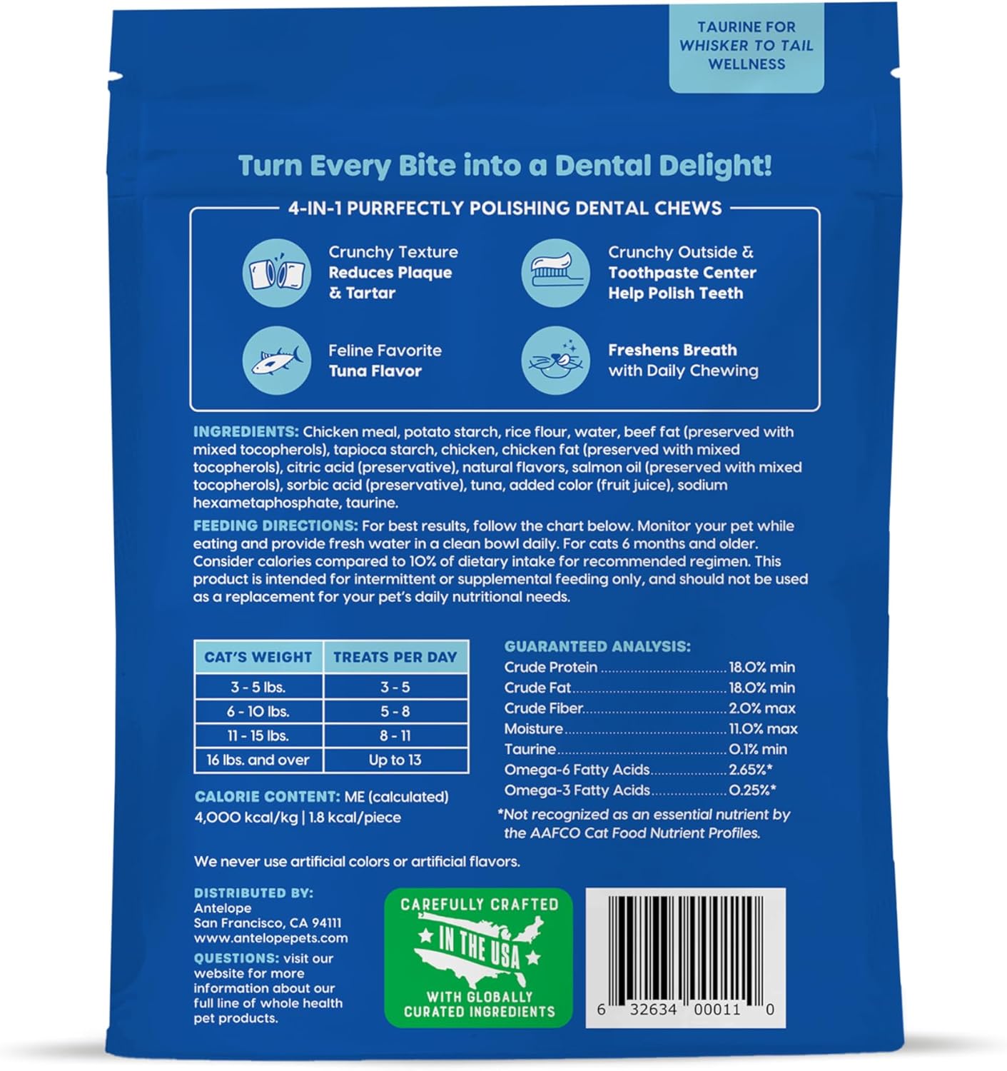 Ark Naturals Kiss Me-Ow Cleaning Tuna Dental Chews 170g