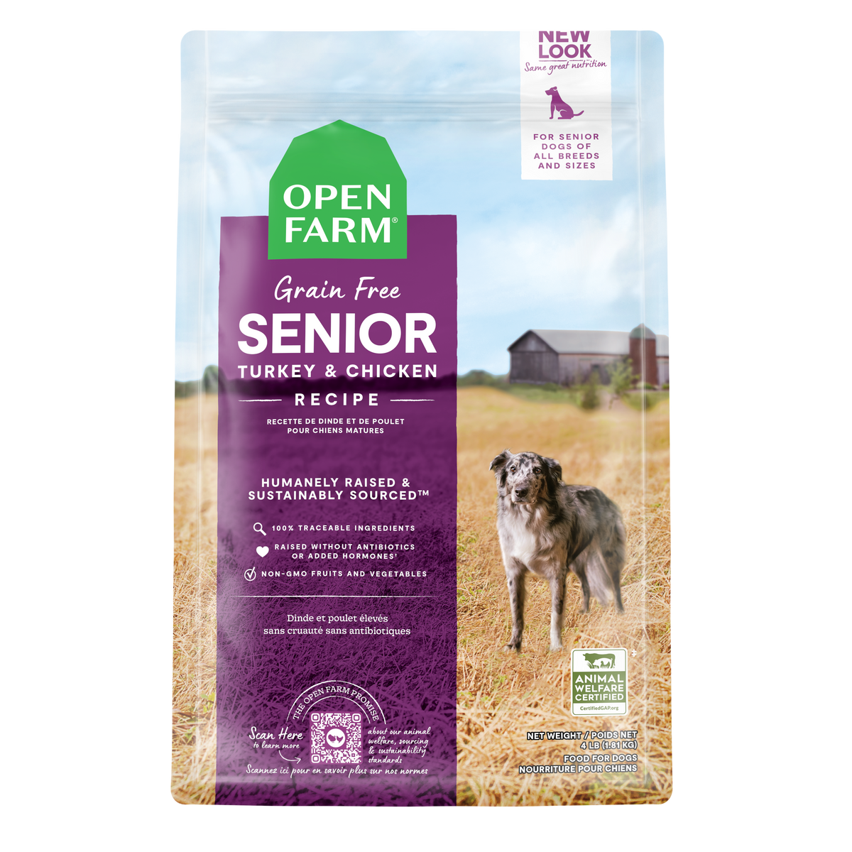 Open Farm Grain-free Senior Turkey Chicken Dry Dog Food 1.81kg