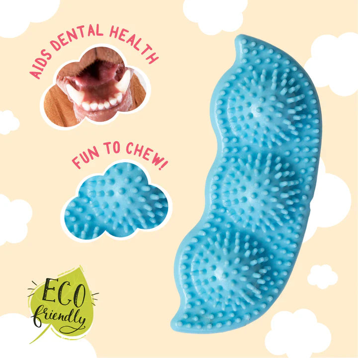 Snugarooz Eco-friendly Thermoplastic Rubber (TPR) Chew Toy Pea Podz in Green