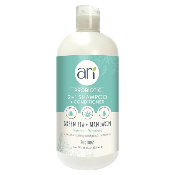 Ari Probiotic 2-in-1 Moisturizing Shampoo and Conditioner in Green Tea Mandarin 473ml