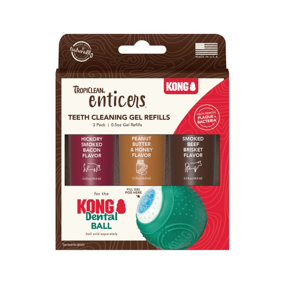 Tropiclean Enticers Teeth Cleaning Gel Refill Variety Pack