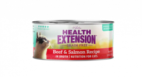 Health Extension Beef & Salmon Wet Cat Food 2.8oz