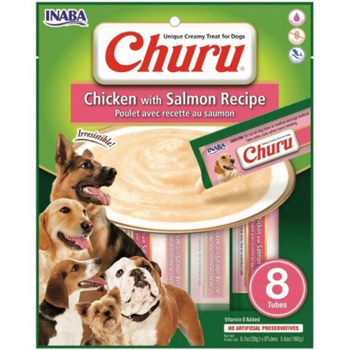 Inaba Churu Chicken with Salmon Recipe Creamy Treats 20g x 8 tubes