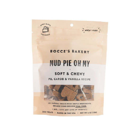 Bocce's Bakery Mud Pie Oh My Peanut Butter, Carob and Vanilla Chewy Dog Treats 170g