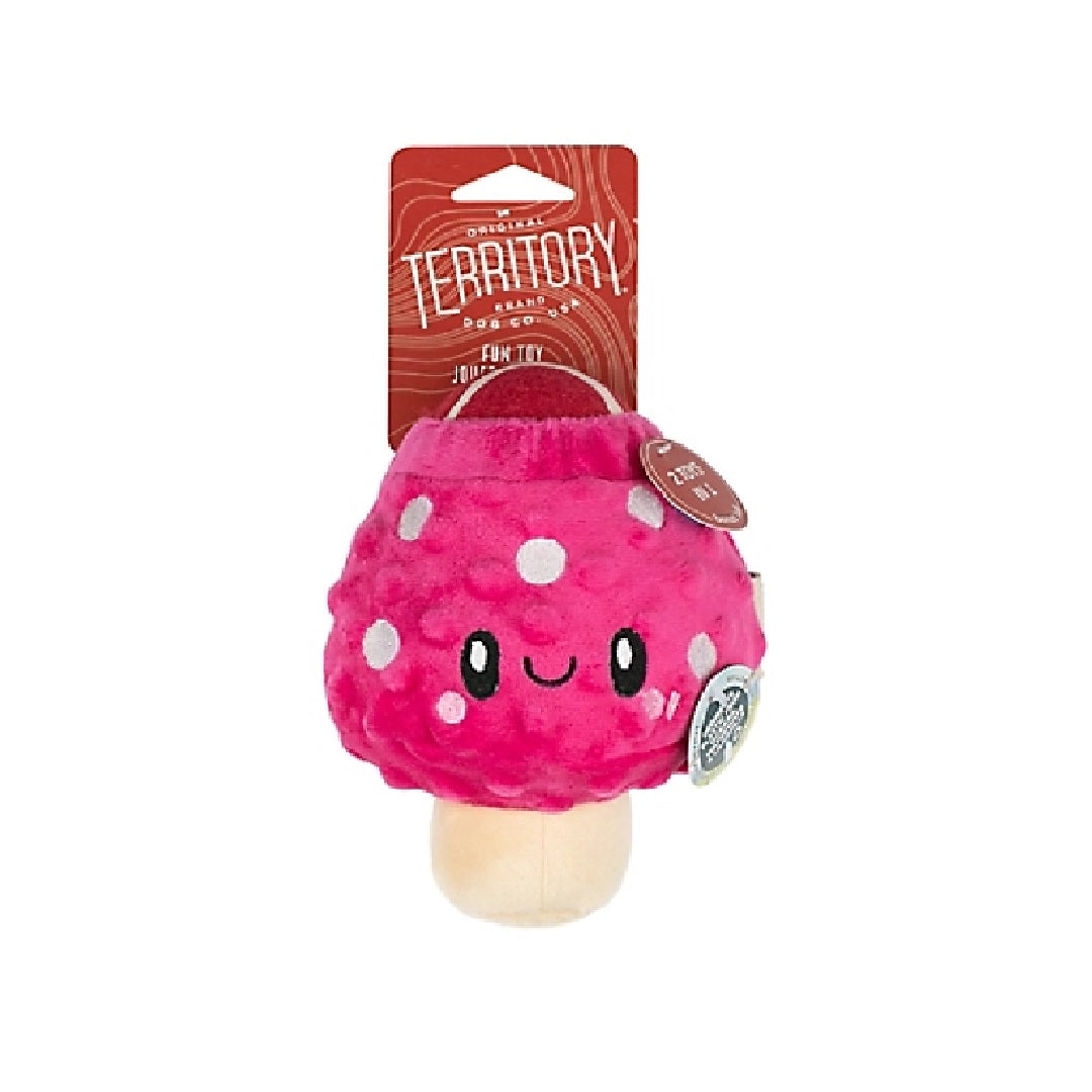 Territory 2 in 1 Mushroom Plush Dog Toy 7 inches