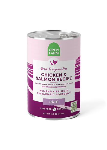 Open Farm Grain-free Harvest Chicken & Salmon Pate Canned Dog Food 354g