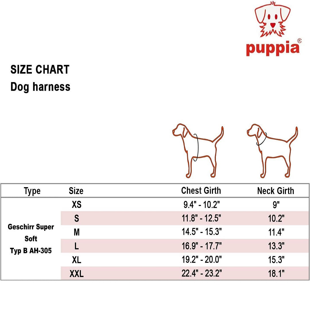 Puppia 3XL Sky Blue Soft Vest Harness B