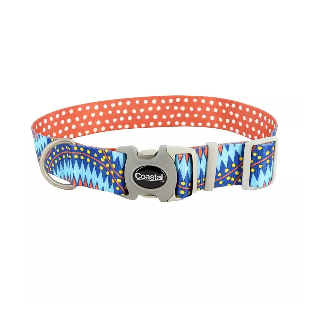 Coastal Pet Sublime Diamond Dots Blue Dog Collar 12-18in
