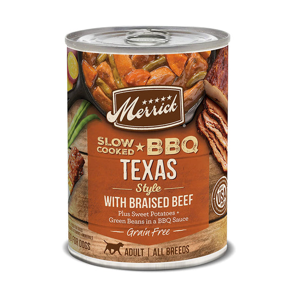 Merrick Dog Canned Food BBQ Texas Braised Beef 360g