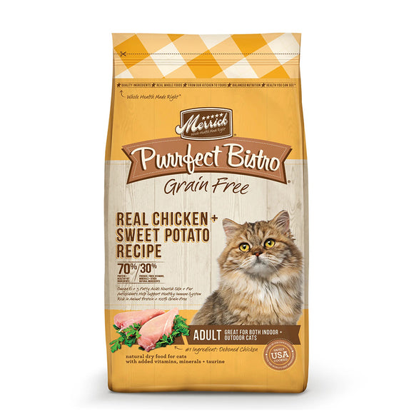 Merrick Purrfect Bistro Dry Cat Food Grain Free Healthy Adult Chicken 5.4kg