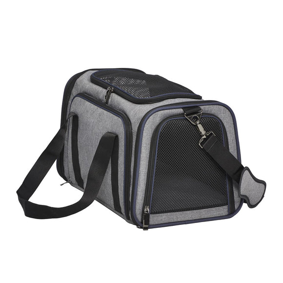 Midwest Homes For Pets Duffy Expandable Soft Pet Carrier Gray Medium