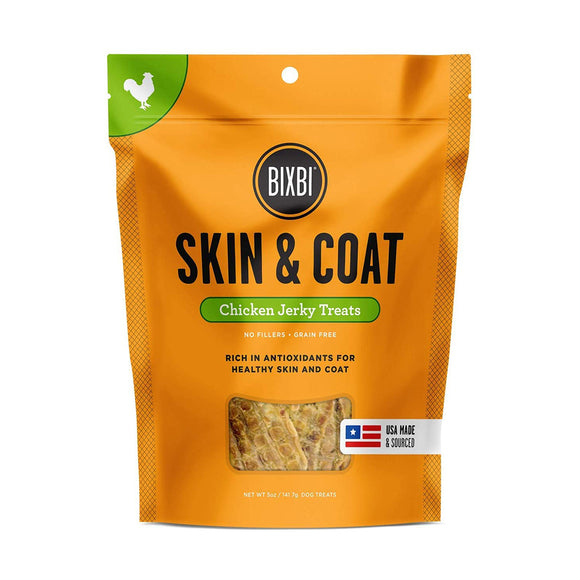 BIXBI Skin & Coat Chicken Jerky Dog Treats 141.7g
