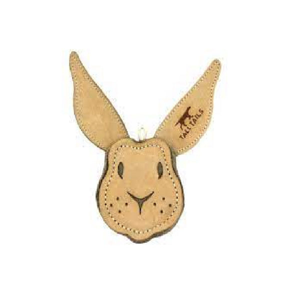 Tall Tails Natural Leather Rabbit Toy for Dogs 4in.