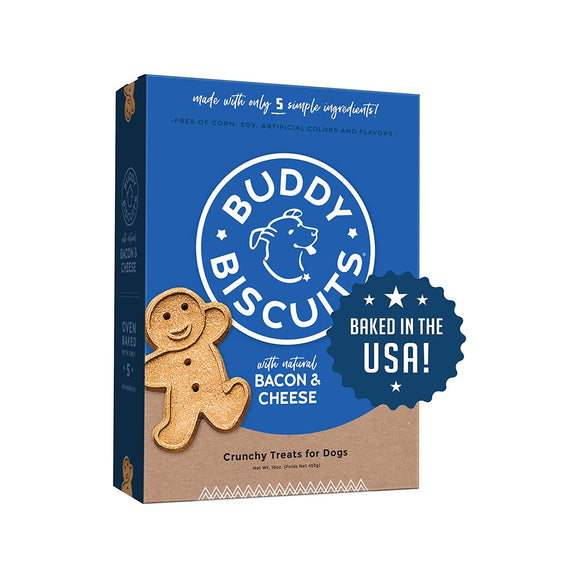 Buddy Biscuits with Bacon & Cheese Oven Baked Dog Treats 453g