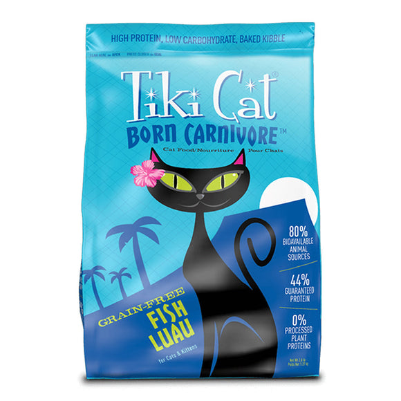 Tiki Cat Born Carnivore Dry Cat Food Fish Luau 5.6 Lbs