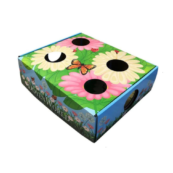 Doyen World Garden Puzzle Box Cat Toy