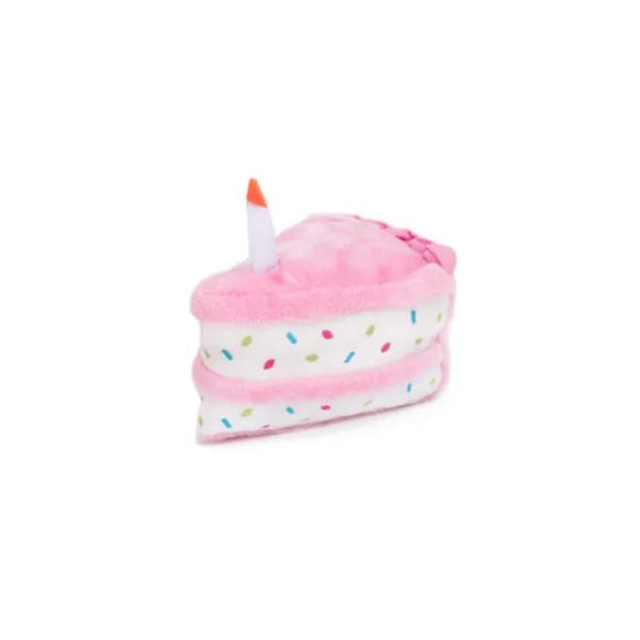 Zippy Paws Toy Birthday Cake Pink Medium