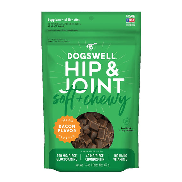Dogswell Hip & Joint Soft & Chewy Bacon Flavor Dog Treats 397g