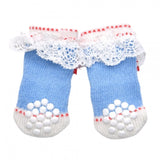 Olchi Blue Lovely Lace Sock Small