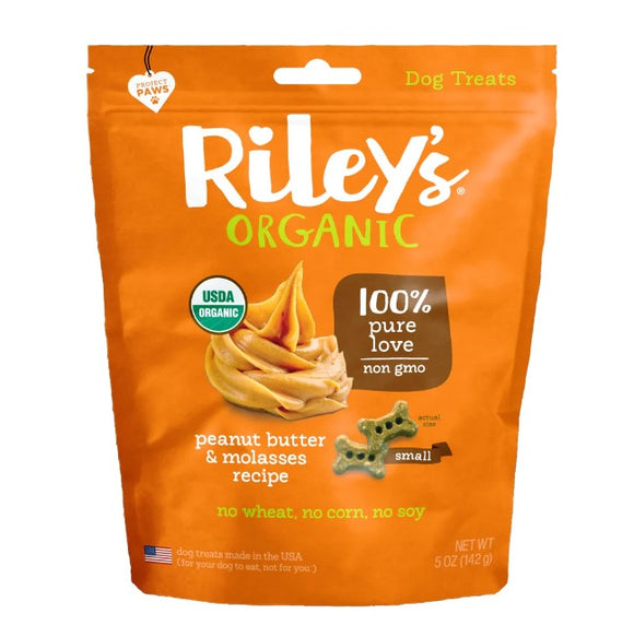 Rileys Dog Treats Biscuit Peanut Butter Molasses Bone Small 142g