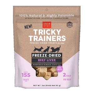 Cloud Star Tricky Trainers Freeze-dried Beef Liver Dog Treats 85g