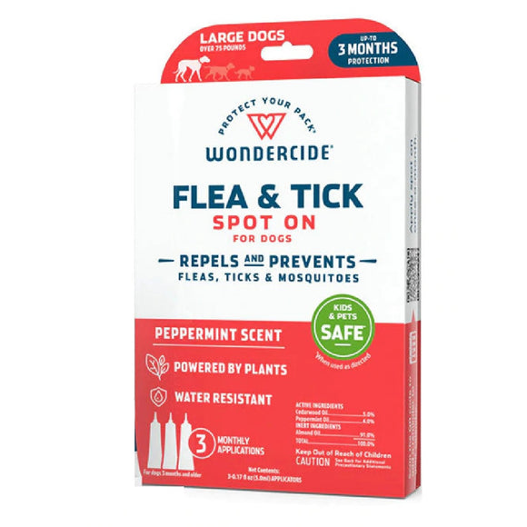 Wondercide Flea and Tick Spot-On for Dogs Peppermint Large