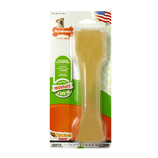 Nylabone Dog Toy Flexi Bone Chicken Souper